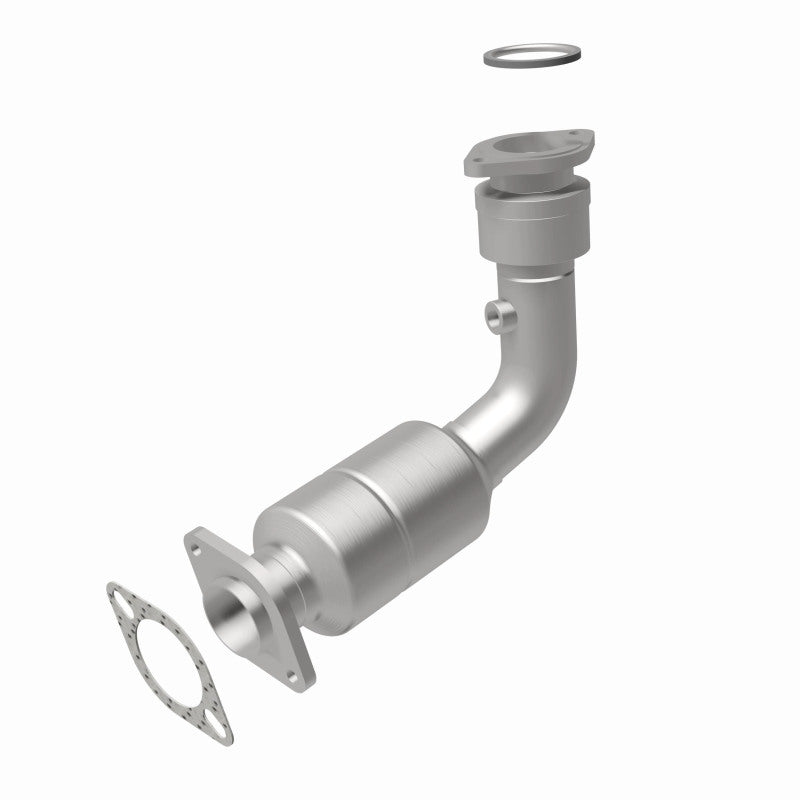 MagnaFlow 49628 oem grade direct-fit catalytic converter, rear view of the turntable spin