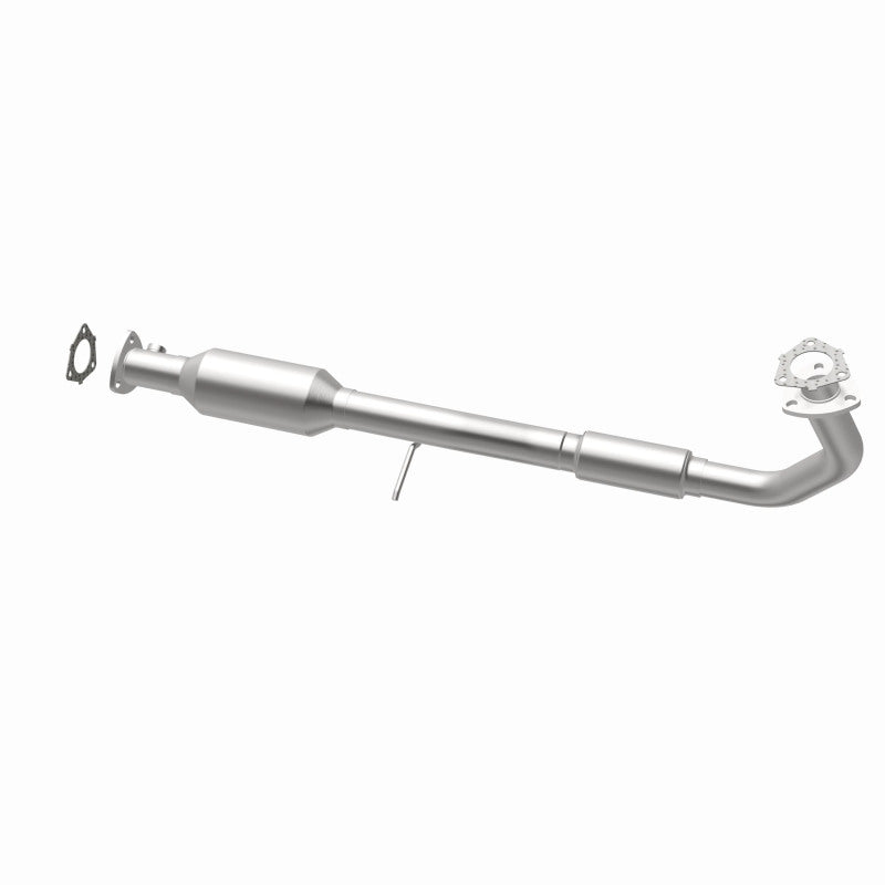 MagnaFlow 23956 hm grade direct-fit catalytic converter, opposite rear three-quarter view of the turntable spin