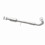 MagnaFlow 23956 hm grade direct-fit catalytic converter, opposite rear three-quarter view of the turntable spin