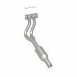 MagnaFlow 23207 epa direct-fit catalytic converter, rear three-quarter view of the turntable spin