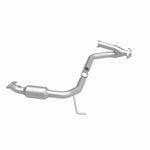 MagnaFlow 93660 hm grade direct-fit catalytic converter, side view of the turntable spin