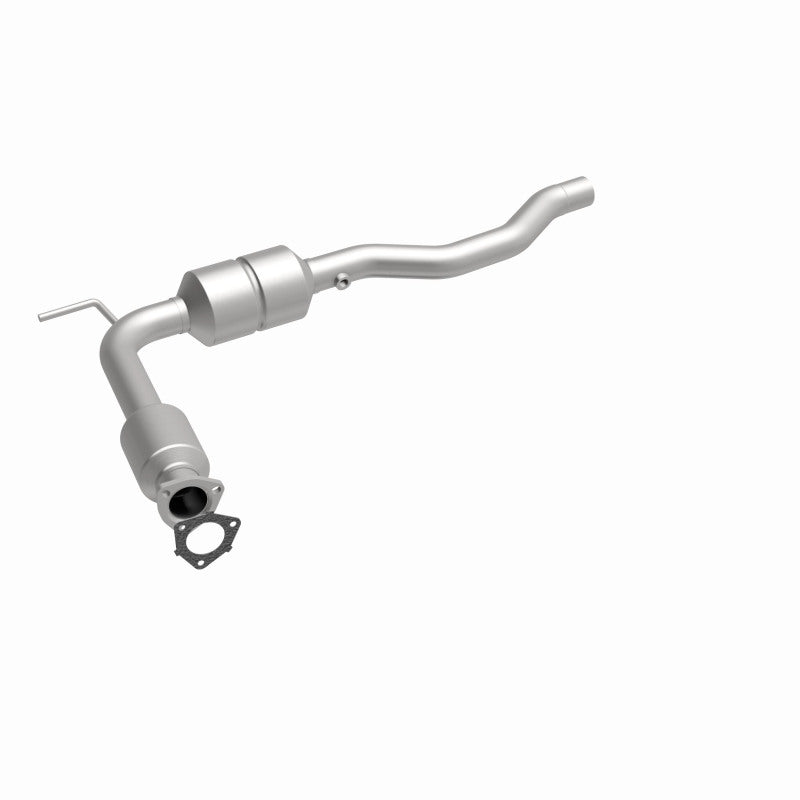 MagnaFlow 23181 hm grade direct-fit catalytic converter, front three-quarter view of the turntable spin