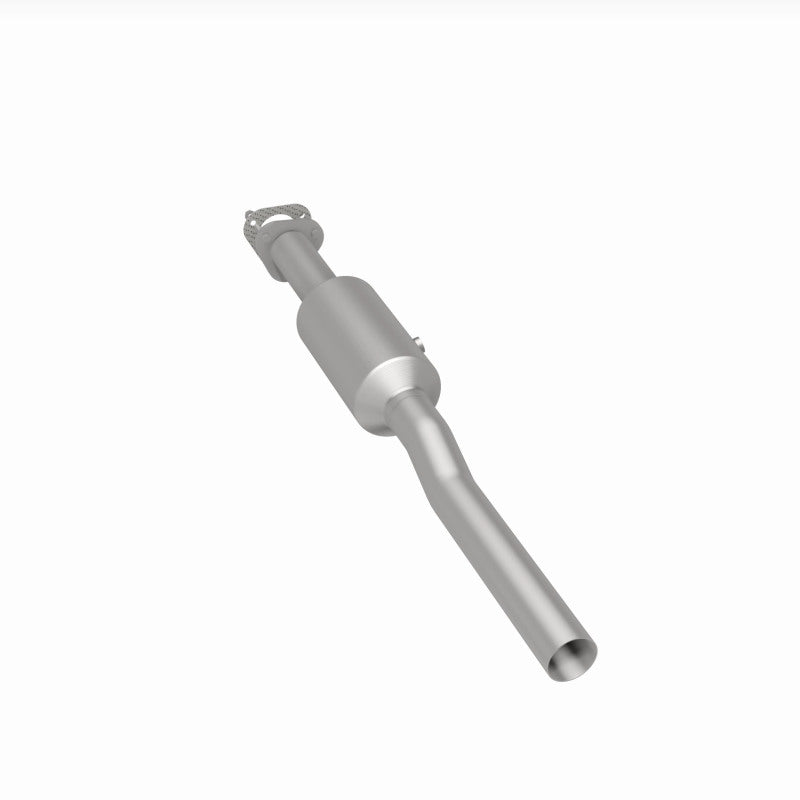 MagnaFlow 280448 oem grade direct-fit catalytic converter, rear three-quarter view of the turntable spin