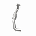 MagnaFlow 5551694 carb direct-fit catalytic converter, opposite rear three-quarter view of the turntable spin