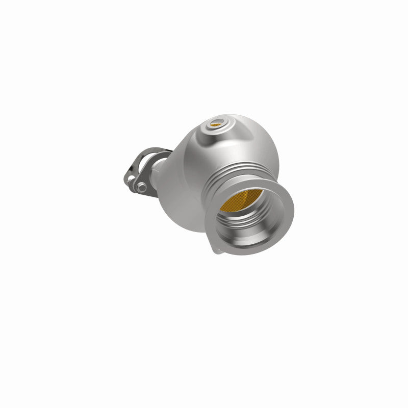 MagnaFlow 52244 oem grade direct-fit catalytic converter, opposite side view of the turntable spin