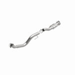MagnaFlow 49602 oem grade direct-fit catalytic converter, front three-quarter view of the turntable spin