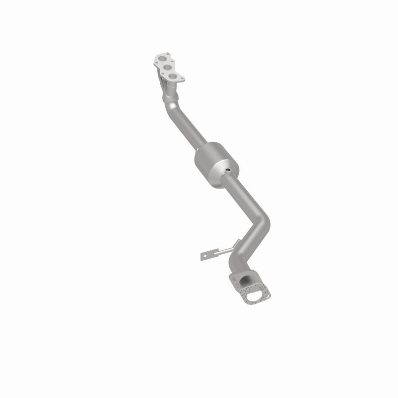 MagnaFlow 5411603 carb manifold converter, rear three-quarter view of the turntable spin