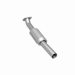 MagnaFlow 23000 hm grade direct-fit catalytic converter, rear three-quarter view of the turntable spin
