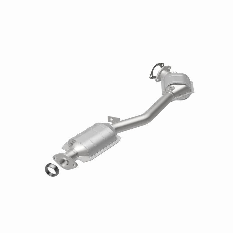 MagnaFlow 451008 carb direct-fit catalytic converter, rear view of the turntable spin