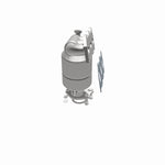 MagnaFlow 51272 oem grade manifold converter, opposite side view of the turntable spin