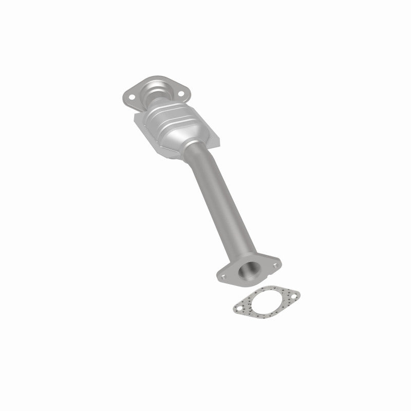 MagnaFlow 23397 hm grade direct-fit catalytic converter, rear three-quarter view of the turntable spin