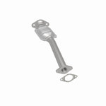 MagnaFlow 23397 hm grade direct-fit catalytic converter, rear three-quarter view of the turntable spin