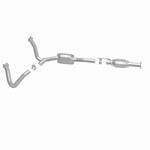 MagnaFlow 93326 hm grade direct-fit catalytic converter, side view of the turntable spin