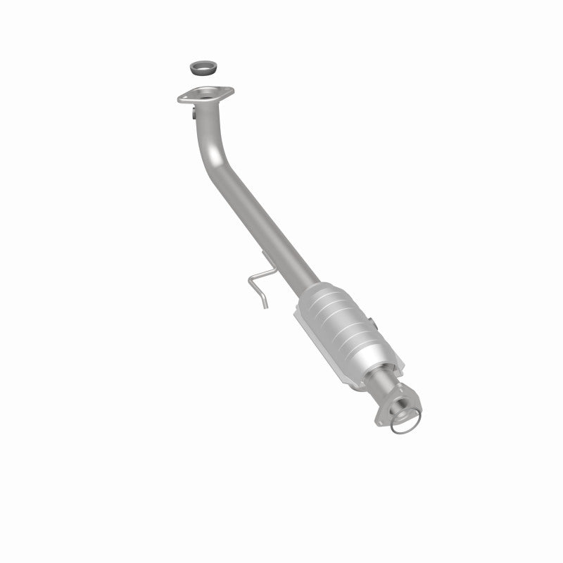 MagnaFlow 49483 oem grade direct-fit catalytic converter, rear three-quarter view of the turntable spin