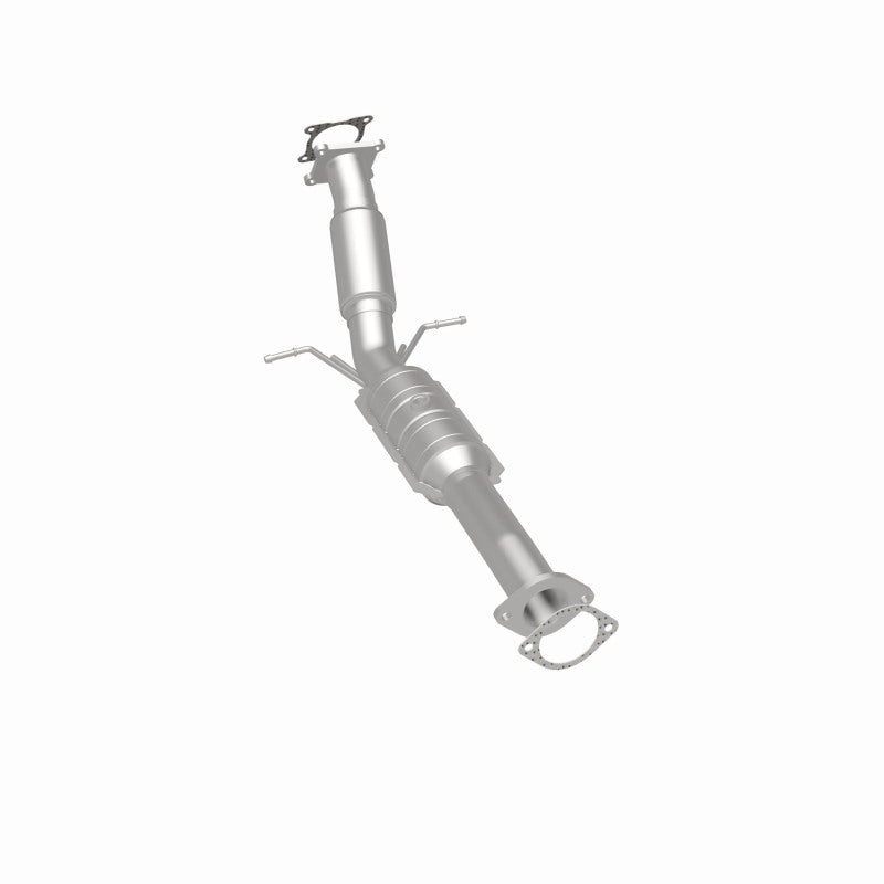 MagnaFlow 24229 hm grade direct-fit catalytic converter, rear three-quarter view of the turntable spin