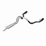 MagnaFlow 19584 neo series cat-back exhaust, rear view of the turntable spin