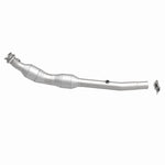 MagnaFlow 49724 oem grade direct-fit catalytic converter, side view of the turntable spin