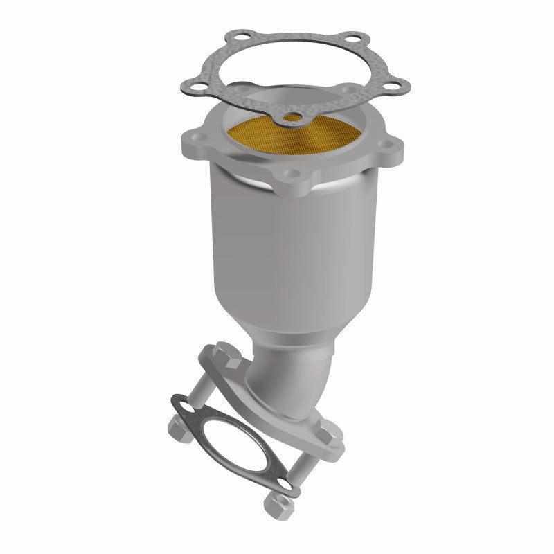 MagnaFlow 24243 hm grade direct-fit catalytic converter, rear view of the turntable spin