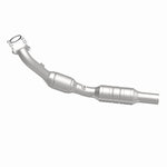 MagnaFlow 551673 carb direct-fit catalytic converter, side view of the turntable spin