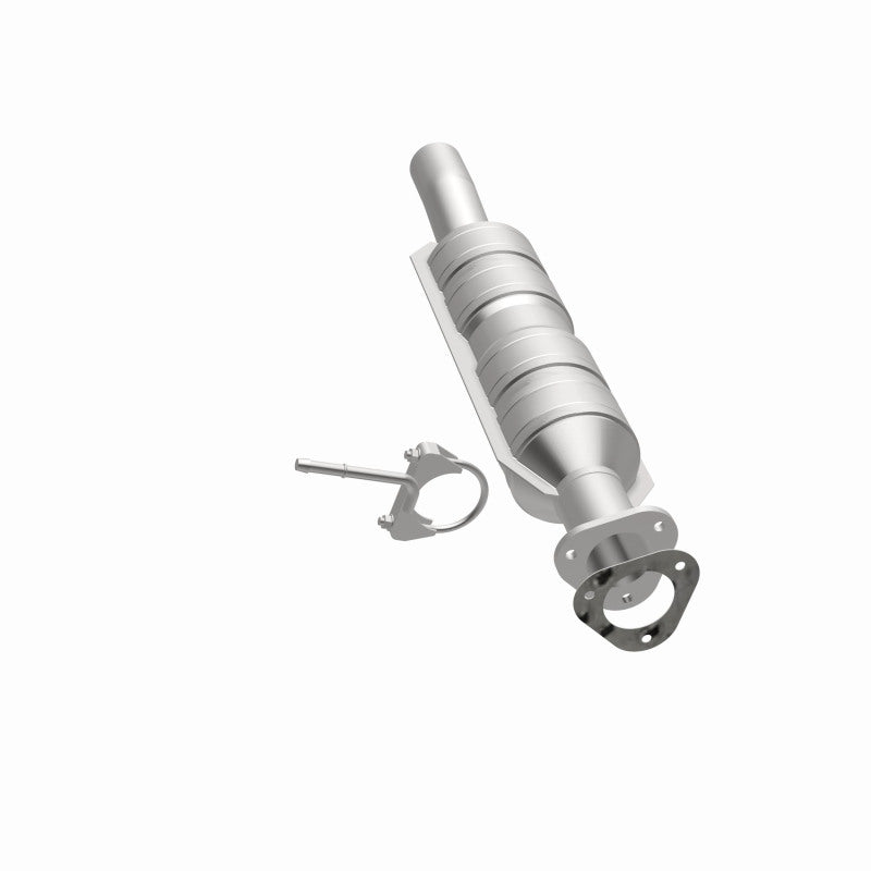 MagnaFlow 52228 oem grade direct-fit catalytic converter, opposite side view of the turntable spin