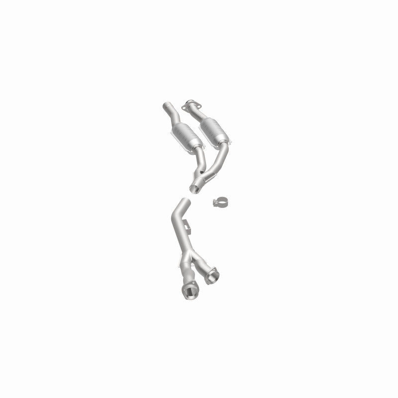MagnaFlow 93378 epa direct-fit catalytic converter, opposite side view of the turntable spin