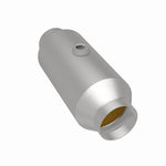 MagnaFlow 5551356 universal catalytic converter, rear three-quarter view of the turntable spin
