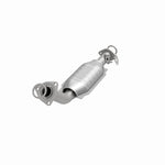 MagnaFlow 23752 hm grade direct-fit catalytic converter, opposite front three-quarter view of the turntable spin