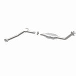 MagnaFlow 24880 hm grade direct-fit catalytic converter, opposite rear three-quarter view of the turntable spin