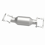 MagnaFlow 5561823 carb direct-fit catalytic converter, side view of the turntable spin