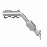 MagnaFlow 5481341 carb manifold converter, rear view of the turntable spin