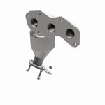 MagnaFlow 5582250 carb manifold converter, rear view of the turntable spin