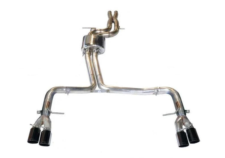AWE Tuning Audi S4 3.0T Track Edition Exhaust - Chrome Silver Tips (102mm) - autotalent
