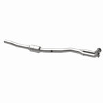 MagnaFlow 24130 hm grade direct-fit catalytic converter, opposite rear three-quarter view of the turntable spin