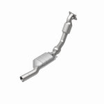 MagnaFlow 24500 hm grade direct-fit catalytic converter, rear view of the turntable spin