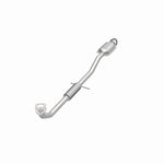 MagnaFlow 23449 epa direct-fit catalytic converter, opposite front three-quarter view of the turntable spin