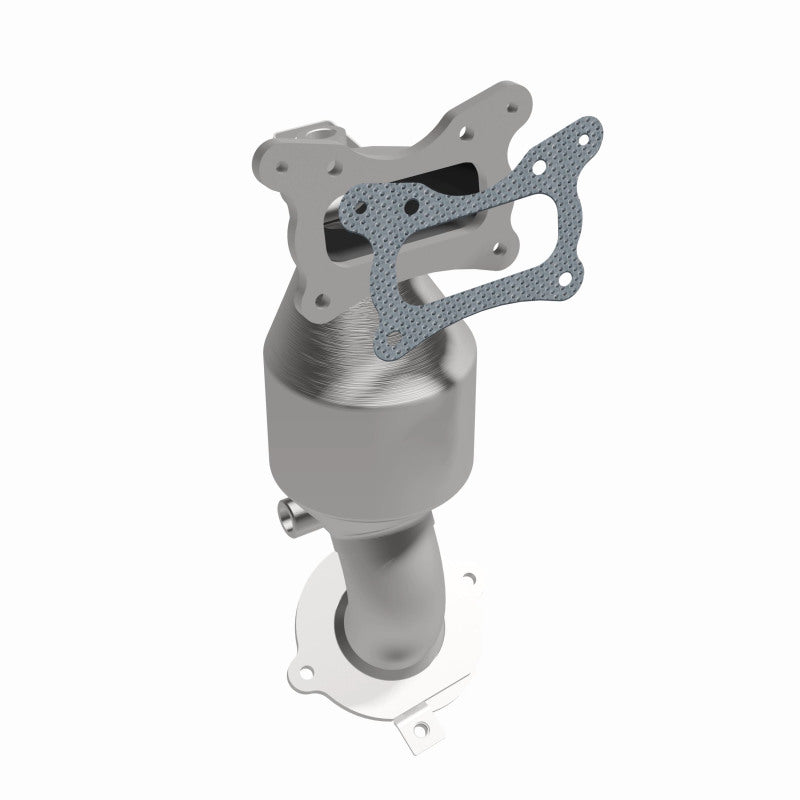 MagnaFlow 5531441 carb manifold converter, front three-quarter view of the turntable spin