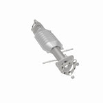 MagnaFlow 23497 hm grade direct-fit catalytic converter, rear three-quarter view of the turntable spin