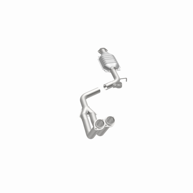 MagnaFlow 23846 epa direct-fit catalytic converter, opposite side view of the turntable spin