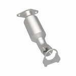 MagnaFlow 5671448 carb direct-fit catalytic converter, rear three-quarter view of the turntable spin