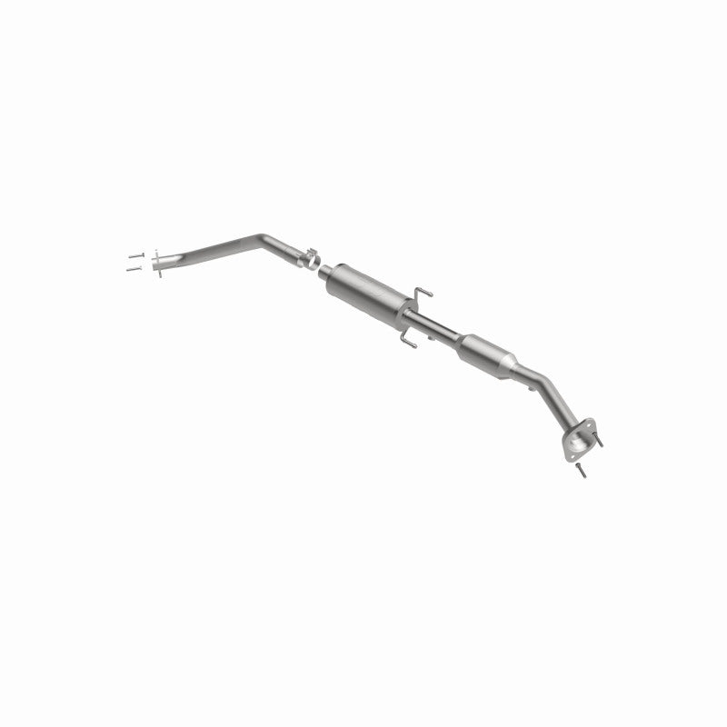 MagnaFlow 52458 oem grade direct-fit catalytic converter, rear view of the turntable spin
