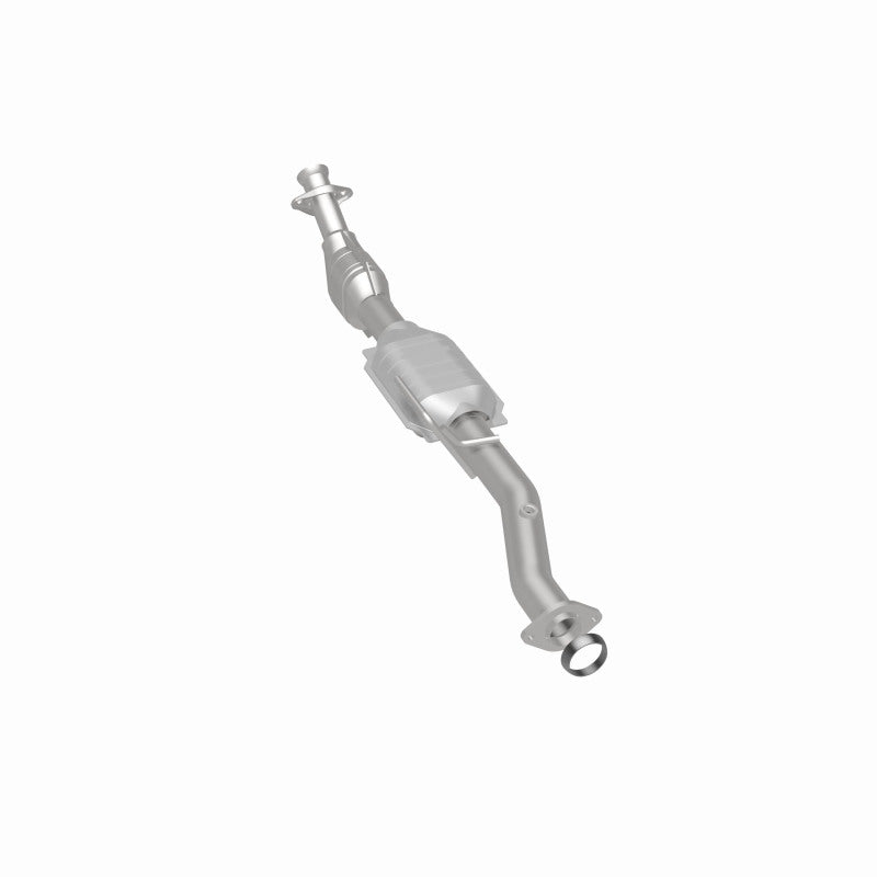 MagnaFlow 23329 hm grade direct-fit catalytic converter, rear three-quarter view of the turntable spin