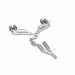 MagnaFlow 19617 neo series cat-back exhaust, rear three-quarter view of the turntable spin