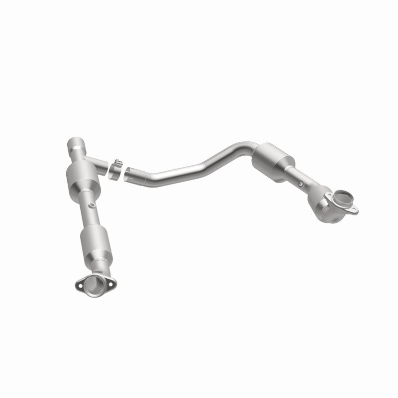 MagnaFlow 5481439 carb direct-fit catalytic converter, opposite side view of the turntable spin