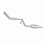 MagnaFlow 23846 epa direct-fit catalytic converter, side view of the turntable spin