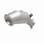 MagnaFlow 52245 oem grade direct-fit catalytic converter, opposite front three-quarter view of the turntable spin
