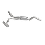 MagnaFlow 447248 carb direct-fit catalytic converter, side view of the turntable spin