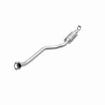MagnaFlow 24375 hm grade direct-fit catalytic converter, opposite front three-quarter view of the turntable spin