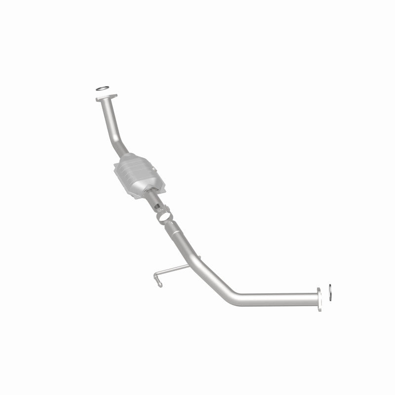 MagnaFlow 24880 hm grade direct-fit catalytic converter, rear three-quarter view of the turntable spin