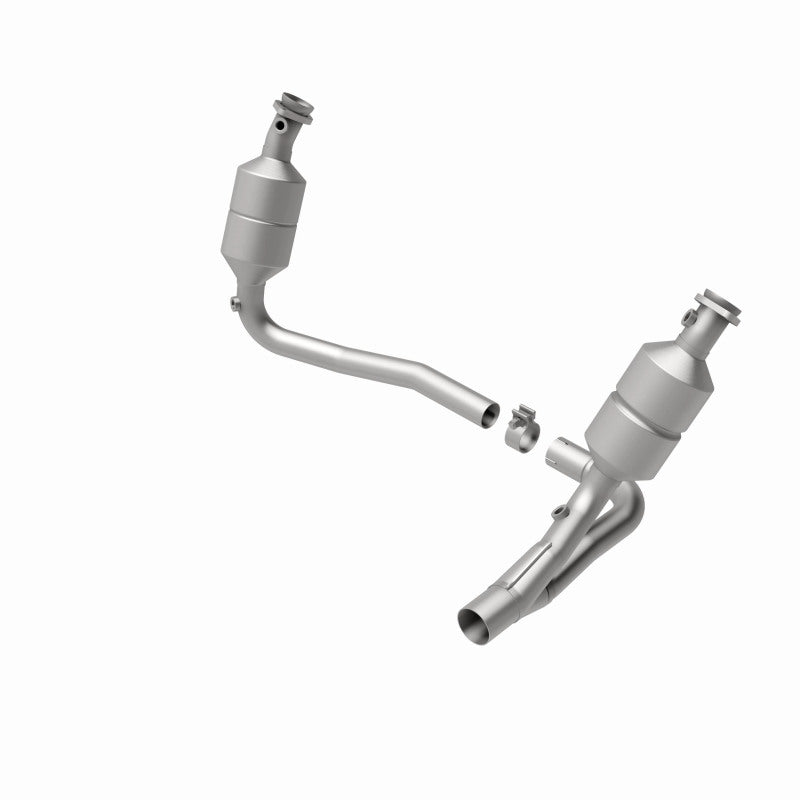 MagnaFlow 49658 oem grade direct-fit catalytic converter, rear view of the turntable spin