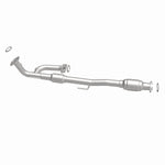 MagnaFlow 26214 hm grade direct-fit catalytic converter, side view of the turntable spin